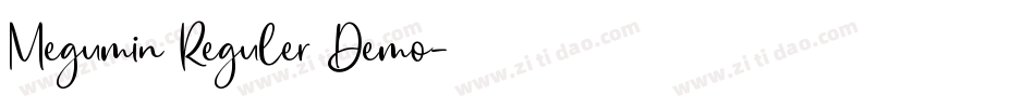 Megumin Reguler Demo字体转换